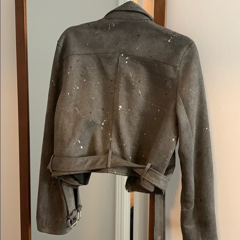 Grey Motorcycle Jacket - Picture 4 of 5